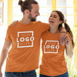 Custom Business Corporate Logo Employee Uniform T-Shirt<br><div class="desc">Promote your business on your t-shirt, wherever you go. Create your own custom branded t-shirt with your own company logo. The print can be placed on the front, pocket area, and the back. Wearing promotional t-shirts with your business logo at trade shows and other corporate events help others recognise members...</div>