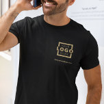 Custom Business Corporate Logo Employee Uniform T-Shirt<br><div class="desc">Promote your business on your t-shirt, wherever you go. Create your own custom branded t-shirt with your own company logo. The print can be placed on the front, pocket area, and the back. Wearing promotional t-shirts with your business logo at trade shows and other corporate events help others recognise members...</div>