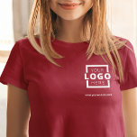Custom Business Corporate Logo Employee Uniform T-Shirt<br><div class="desc">Promote your business on your t-shirt, wherever you go. Create your own custom branded t-shirt with your own company logo. The print can be placed on the front, pocket area, and the back. Wearing promotional t-shirts with your business logo at trade shows and other corporate events help others recognise members...</div>