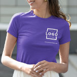 Custom Business Corporate Logo Employee Uniform T-Shirt<br><div class="desc">Promote your business on your t-shirt, wherever you go. Create your own custom branded t-shirt with your own company logo. The print can be placed on the front, pocket area, and the back. Wearing promotional t-shirts with your business logo at trade shows and other corporate events help others recognise members...</div>