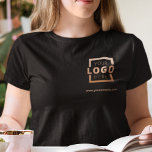 Custom Business Corporate Logo Employee Uniform T-Shirt<br><div class="desc">Promote your business on your t-shirt, wherever you go. Create your own custom branded t-shirt with your own company logo. The print can be placed on the front, pocket area, and the back. Wearing promotional t-shirts with your business logo at trade shows and other corporate events help others recognise members...</div>