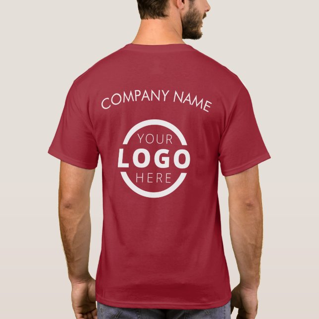 Custom Business Corporate Logo Employee Uniform T-Shirt (Back)