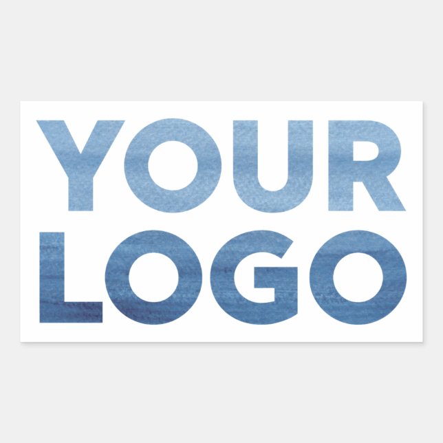 Custom Business Corporate Logo Rectangular Sticker (Front)