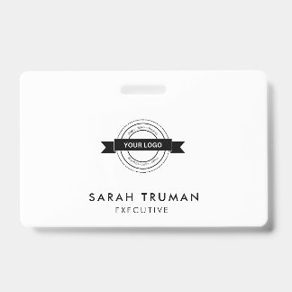 Custom Business Employee Card Minimalist & Modern  ID Badge