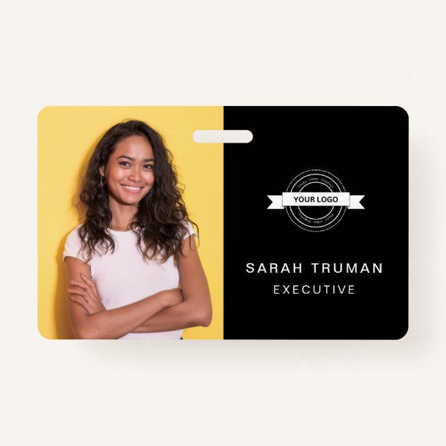 Custom Business Employee Card Minimalist & Modern  ID Badge (Front)