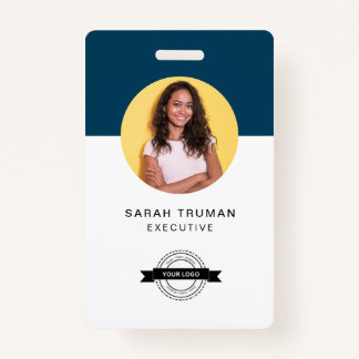 Custom Business Employee Card Minimalist & Modern ID Badge