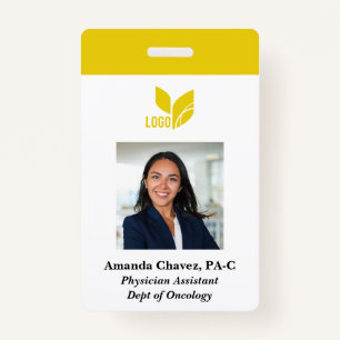 Custom Business Employee Photo Name ID Badge