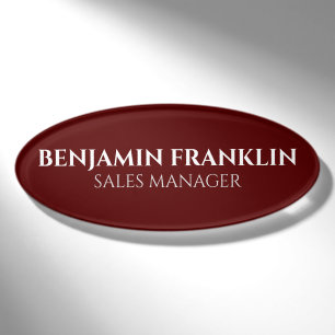 Custom Business Employee Professional Name Tag Pin