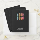 Custom Business Folders with Logo and Card Slot