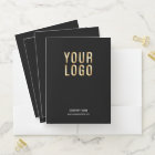 Custom Business Folders with Logo and Card Slot