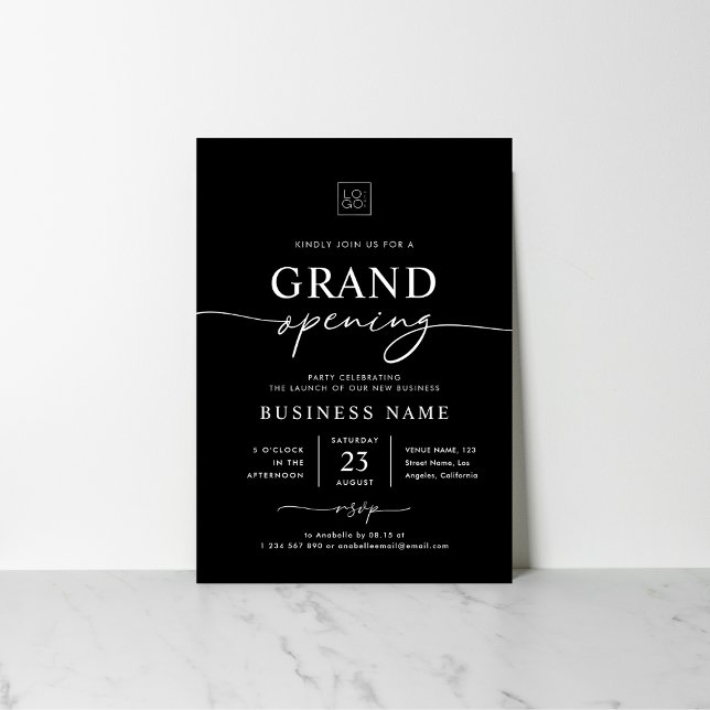 Custom Business Grand Opening Minimalist Party Invitation (Creator Uploaded)