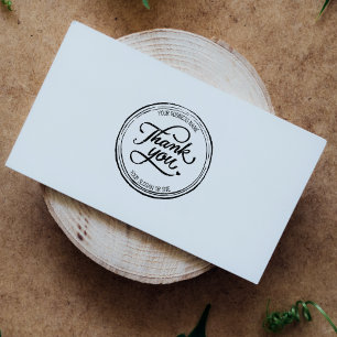 Custom Business Grunge Thank You Rubber Stamp