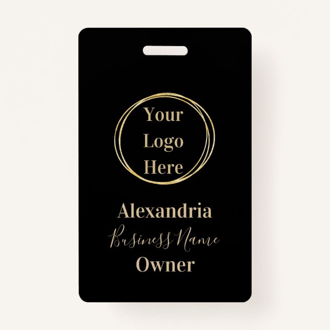 Custom Business ID Modern Employee Name ID Badge (Front)