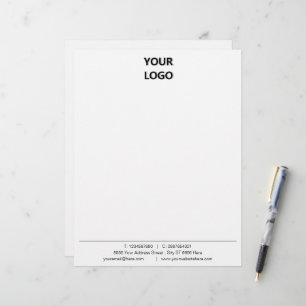 Custom Business Letterhead with QR Code and Logo