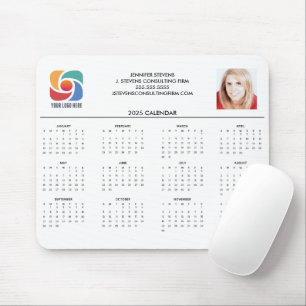 Custom Business Logo 2025 Company Calendar Magnet Mouse Pad