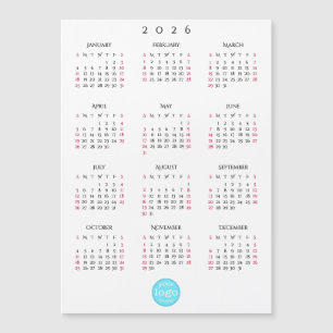 Custom Business Logo 2026 Calendar Holiday Cards