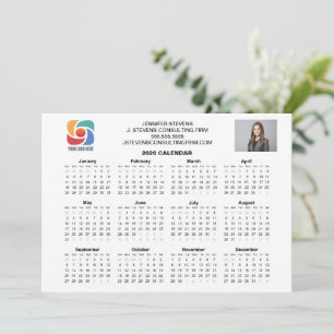 Custom Business Logo 2026 Company Calendar Card