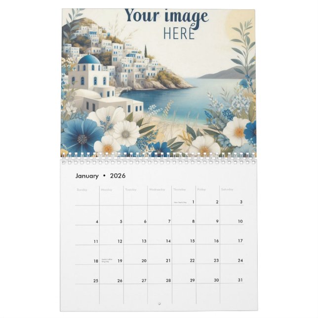 Custom Business Logo 2026 Wall Calendar - Modern d (Jan 2026)