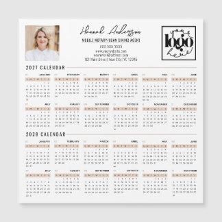 Custom Business Logo 2027 - 2028 Calendar Magnet