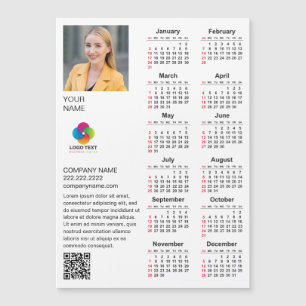 Custom Business Logo 2027 Company Calendar Magnet