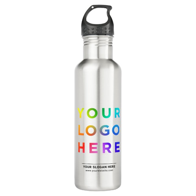 Custom Business Logo 24 oz 710 Ml Water Bottle (Front)