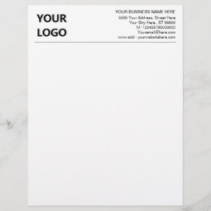 Custom Business Logo Address Letterhead Template