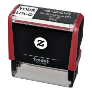 Custom Business Logo Address Self-inking Stamp