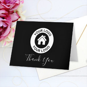 Custom Business Logo And Message Folded Thank You Card