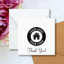 Custom Business Logo And Message Thank You Card