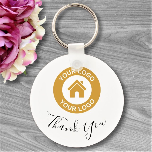 Custom Business Logo And Message Thank You Keychai Key Ring (Creator Uploaded)