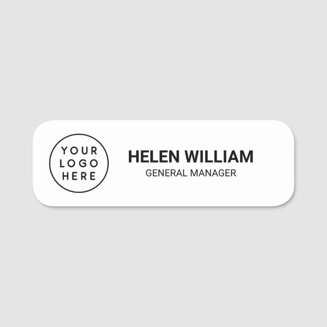 Custom Business Logo and Name Tag (Front)