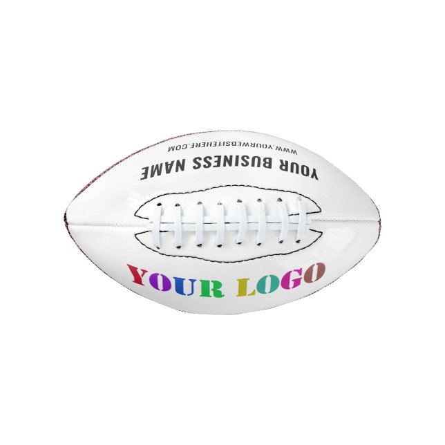 Custom Business Logo and Name Text Football (Front)