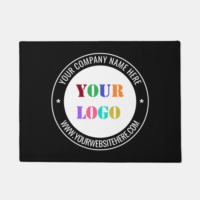 Custom Business Logo and Text Company Doormat (Front)