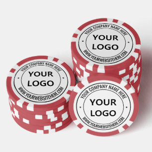 Custom Business Logo and Text Company Poker Chips