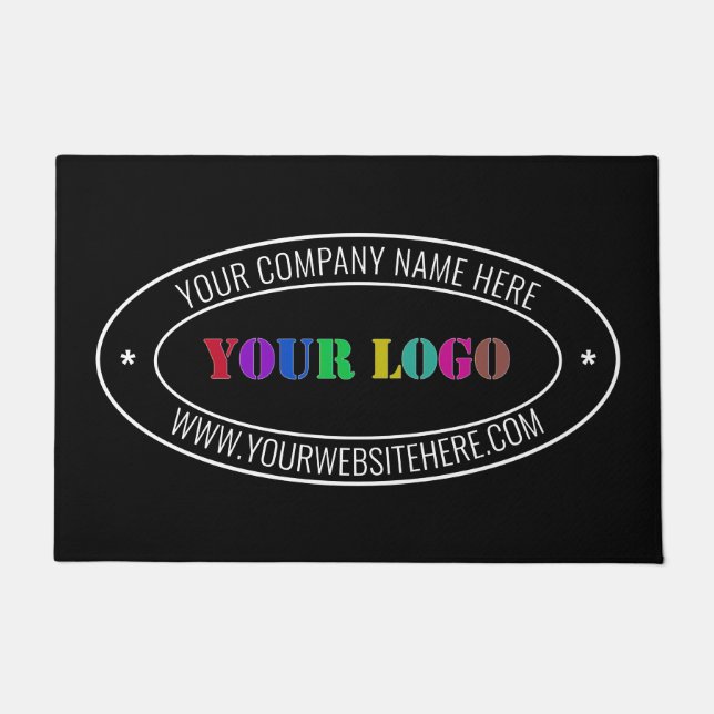 Custom Business Logo and Text Doormat Choose Colou (Front)