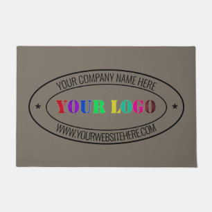 Custom Business Logo and Text Doormat Example