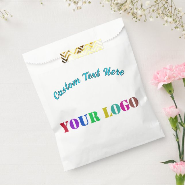 Custom Business Logo and Text Favour Bag Template (Sealed)