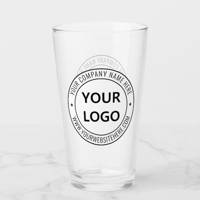 Custom Business Logo and Text Glass Template (Front)