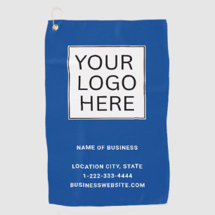 Custom Business Logo and Text Golf Towel
