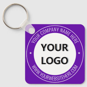 Custom Business Logo and Text Keychain Template