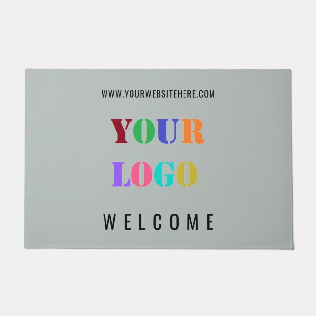 Custom Business Logo and Text Office Doormat (Front)