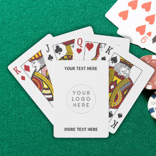 Custom Business Logo And Text Playing Cards