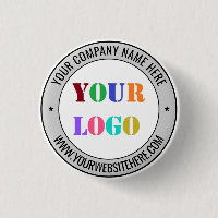 Custom Business Logo and Text Promotional Button