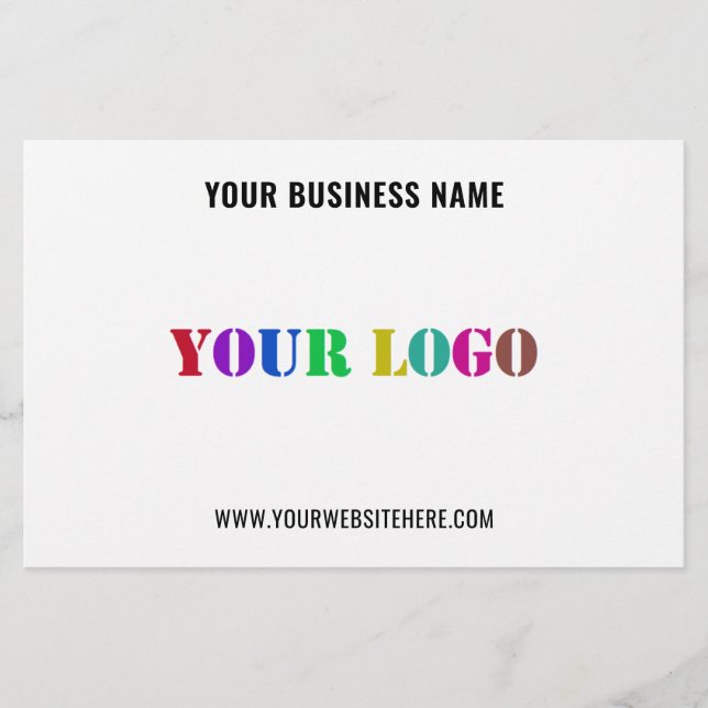 Custom Business Logo and Text Promotional Flyers (Front)