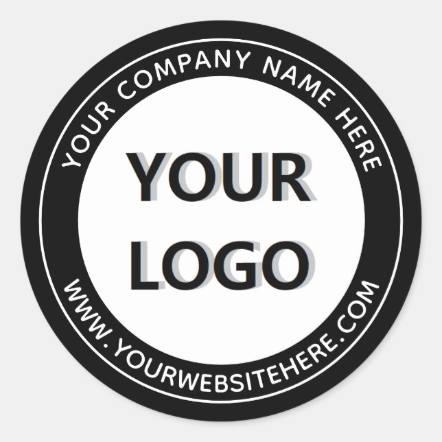 Custom Business Logo and Text Sticker Your Colours (Front)