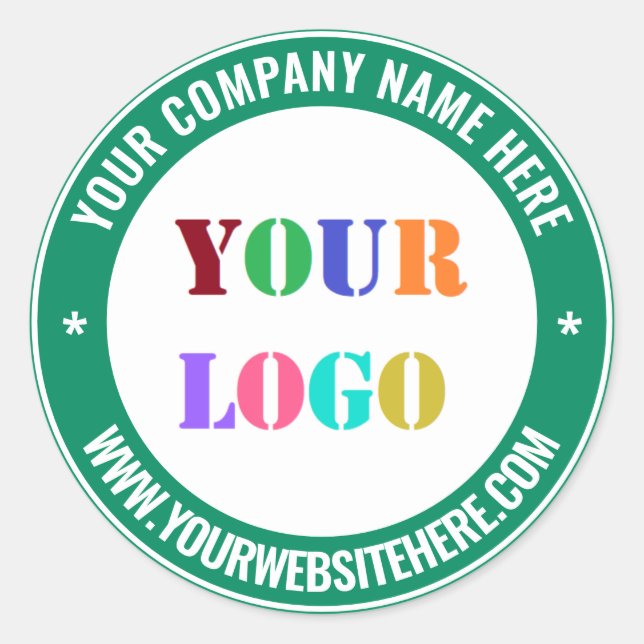 Custom Business Logo and Text Stickers Example (Front)