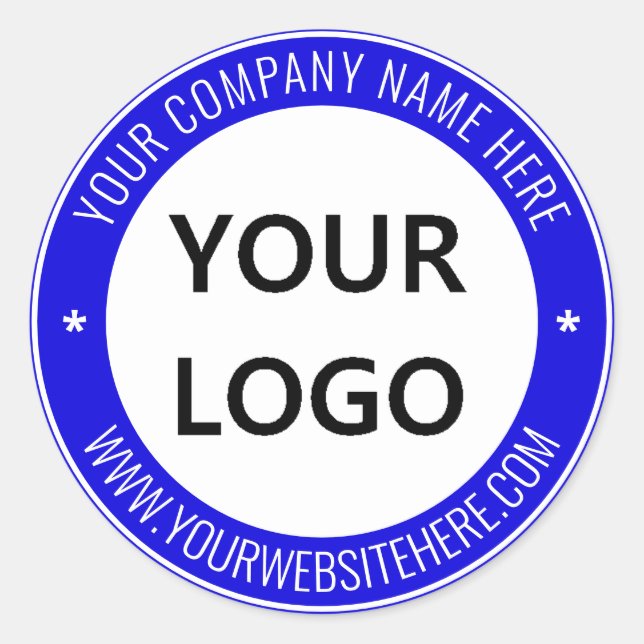 Custom Business Logo and Text Stickers Template (Front)
