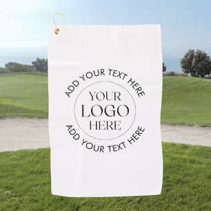 Custom Business Logo and Texts Promotional Modern Golf Towel