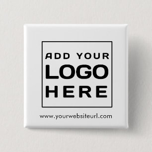 Custom Business Logo and Website 15 Cm Square Badge