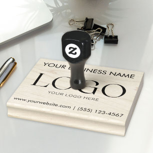Custom Business Logo and Website Promotional Large Rubber Stamp